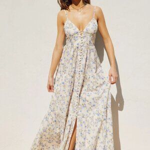 Bustier Tiered Maxi Dress